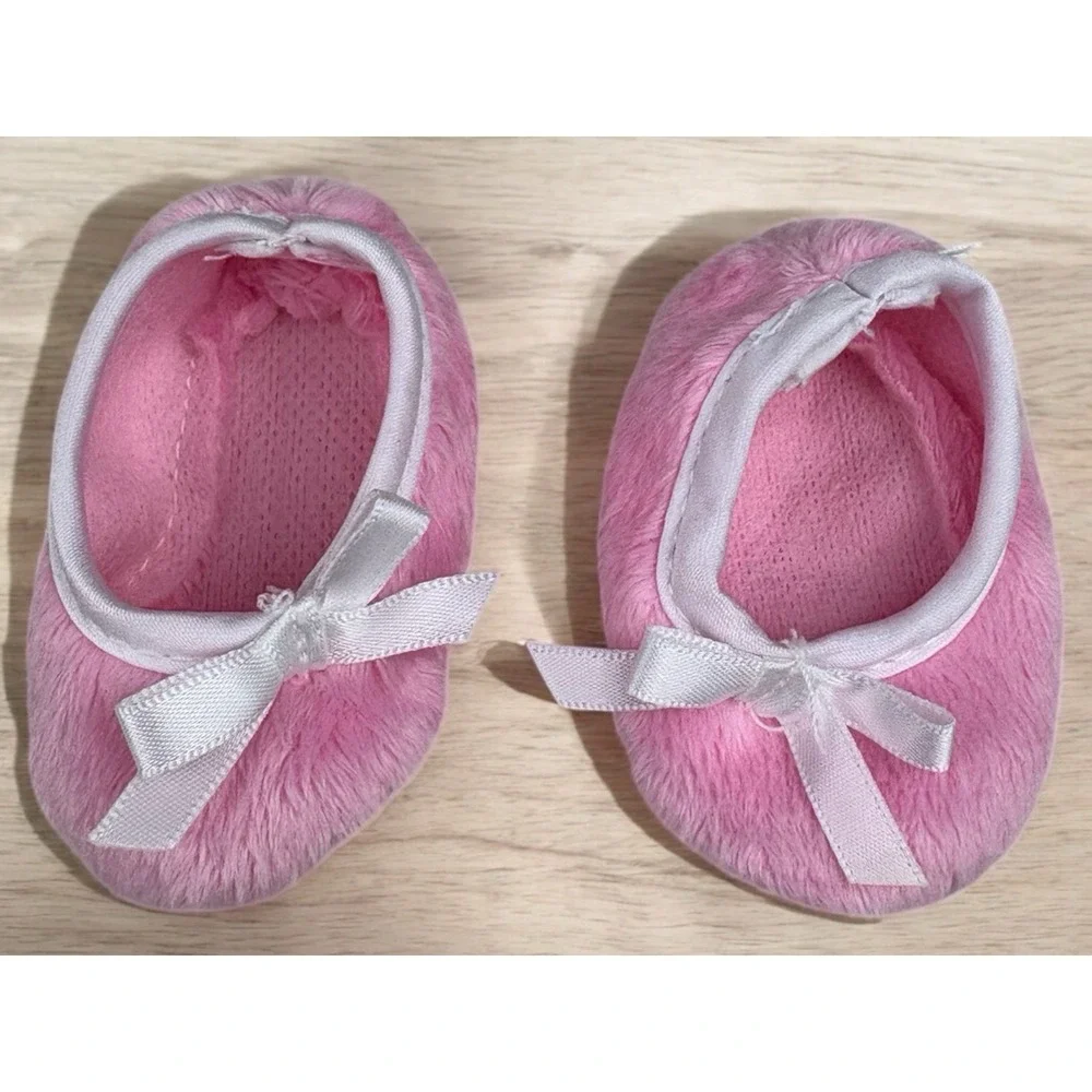 Pink Pajama Set With Snow Flake Buttons And Pink Slippers‎ For 18
